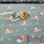 POPELIN SIRENAS MENTA - TIENDA ONLINE TELAS Y MANTELES
