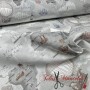 POPELIN MAPAMUNDI GRIS - TIENDA ONLINE TELAS Y MANTELES