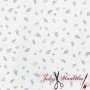 POPELIN FOREST HOJAS GRIS - TIENDA ONLINE TELAS Y MANTELES
