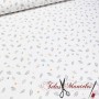 POPELIN FOREST HOJAS GRIS - TIENDA ONLINE TELAS Y MANTELES