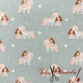 POPELIN INFANTIL UNICORNIO - TIENDA ONLINE TELAS Y MANTELES