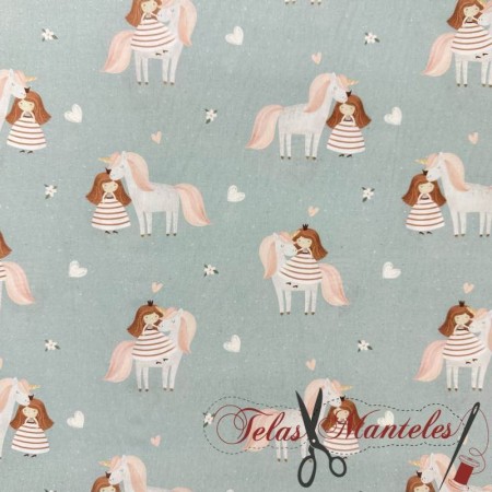 POPELIN INFANTIL UNICORNIO - TIENDA ONLINE TELAS Y MANTELES