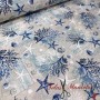 TELA ESTAMPADA CORALES - TIENDA ONLINE TELAS Y MANTELES