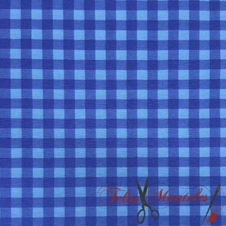 LONETA VICHY NEON AZUL MEDIANO - TIENDA ONLINE TELAS Y MANTELES