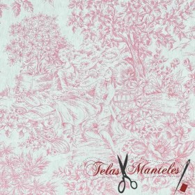 TELA ANTIMANCHAS TOILE DE JOUY CARTUJA - TIENDA ONLINE TELAS Y MANTELES