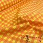 TELA ANTIMANCHAS VICHY NEON  NARANJA - AMARILLO MEDIANO - TIENDA ONLINE TELAS Y MANTELES