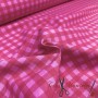 TELA ANTIMANCHAS VICHY NEON FUCSIA MEDIANO - TIENDA ONLINE TELAS Y MANTELES
