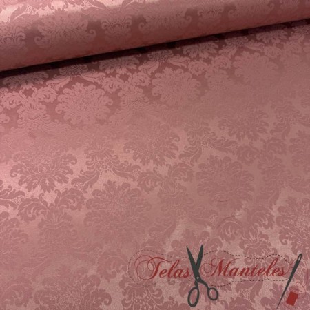 DAMASCO ROSA MAQUILLAJE - TIENDA ONLINE TELAS Y MANTELES