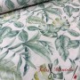 LONETA TROPICAL HOJAS VERDE - TIENDA ONLINE TELAS Y MANTELES