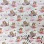 LONETA ESTAMPADA INFANTIL OSITO ROSA - TIENDA ONLINE TELAS Y MANTELES