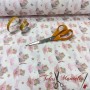 LONETA ESTAMPADA INFANTIL OSITO ROSA - TIENDA ONLINE TELAS Y MANTELES