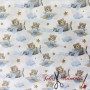 LONETA ESTAMPADA INFANTIL OSITO AZUL - TIENDA ONLINE TELAS Y MANTELES