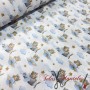 LONETA ESTAMPADA INFANTIL OSITO AZUL - TIENDA ONLINE TELAS Y MANTELES