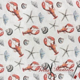 LONETA ANIMALES MARINOS - TIENDA ONLINE TELAS Y MANTELES