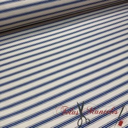 LONETA RAYAS AZUL - TIENDA ONLINE TELAS Y MANTELES