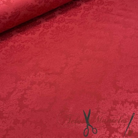 DAMASCO ROJO SANGRE VALENTINO - TIENDA ONLINE TELAS Y MANTELES