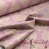 BROCADO PEQUEÑO ROSA ORO - TIENDA ONLINE TELAS Y MANTELES