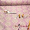 BROCADO PEQUEÑO ROSA ORO - TIENDA ONLINE TELAS Y MANTELES