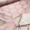 BROCADO PEQUEÑO ROSA ORO - TIENDA ONLINE TELAS Y MANTELES