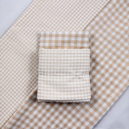Pack Vichy Bambula Beige - Tienda Online Telas y Manteles