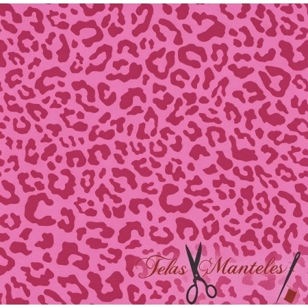 LONETA ANIMAL PRINT NEON FUCSIA - TIENDA ONLINE TELAS Y MANTELES
