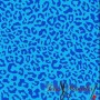 LONETA ANIMAL PRINT NEON AZUL - TIENDA ONLINE TELAS Y MANTELES