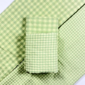 Pack Vichy Bambula VERDE / AMARILLO - Tienda Online Telas y Manteles