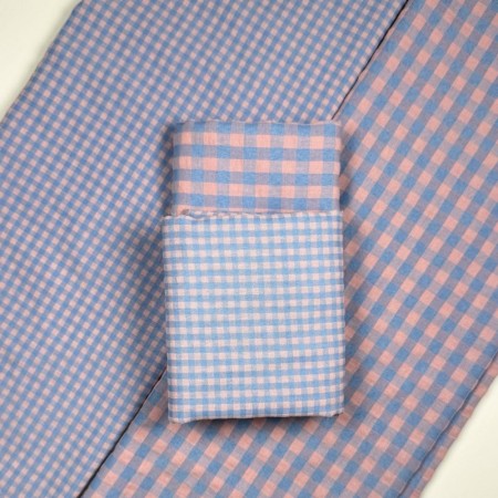Pack Vichy Bambula ROSA / AZUL - Tienda Online Telas y Manteles