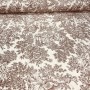 TELA LONETA TOILE DE JOUY CARTUJA MARRÓN - TIENDA ONLINE TELAS Y MANTELES