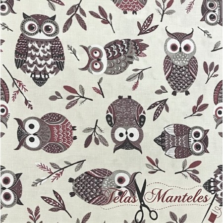 LONETA BUHOS - TIENDA ONLINE TELAS Y MANTELES