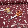 LONETA PERROS GRANATE - TIENDA ONLINE TELAS Y MANTELES