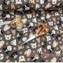 LONETA PERROS MARRÓN - TIENDA ONLINE TELAS Y MANTELES