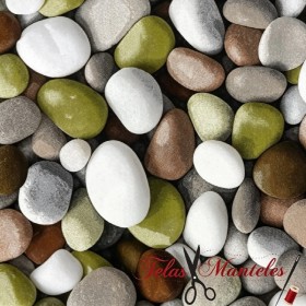 LONETA PIEDRAS VERDE - TIENDA ONLINE TELAS Y MANTELES