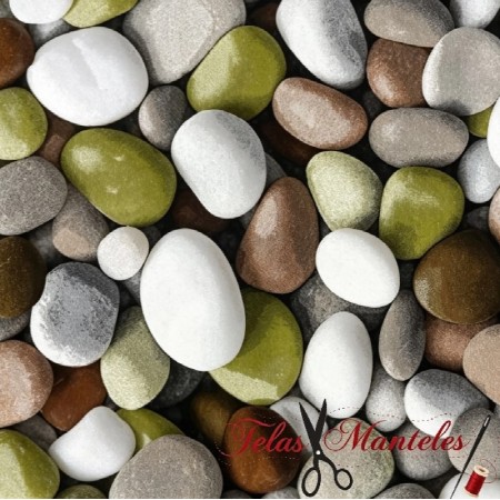 LONETA PIEDRAS VERDE - TIENDA ONLINE TELAS Y MANTELES