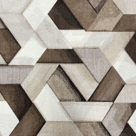 LONETA ESTAMPADA GEOMÉTRICO BEIGE - TIENDA ONLINE TELAS Y MANTELES