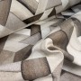 LONETA ESTAMPADA GEOMÉTRICO BEIGE - TIENDA ONLINE TELAS Y MANTELES