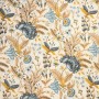 TELA FLOR INDIANA AZUL - TIENDA ONLINE TELAS Y MANTELES