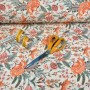 TELA FLOR INDIANA NARANJA - TIENDA ONLINE TELAS Y MANTELES