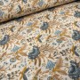 TELA FLOR INDIANA AZUL - TIENDA ONLINE TELAS Y MANTELES