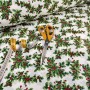 TELA NAVIDAD ACEBO MUERDAGO  - TIENDA ONLINE TELAS Y MANTELES