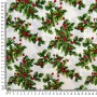 TELA NAVIDAD ACEBO MUERDAGO  - TIENDA ONLINE TELAS Y MANTELES