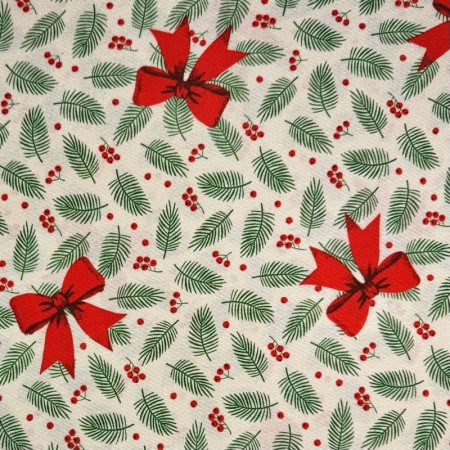 TELA NAVIDAD LAZOS  - TIENDA ONLINE TELAS Y MANTELES