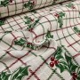 TELA NAVIDAD ACEBO  - TIENDA ONLINE TELAS Y MANTELES