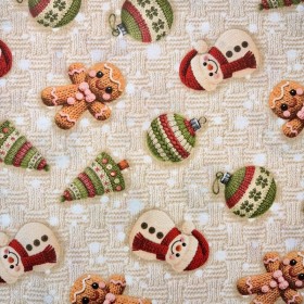 TELA NAVIDAD MUÑECOS GANCHILLO  - TIENDA ONLINE TELAS Y MANTELES