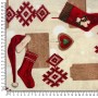 TELA NAVIDAD CALCETINES PAPA NOEL  - TIENDA ONLINE TELAS Y MANTELES