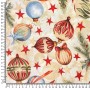 TELA NAVIDAD BOLAS Y ESTRELLAS  - TIENDA ONLINE TELAS Y MANTELES