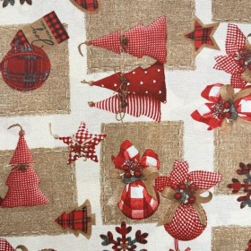 TELA NAVIDAD PATCHWORK  - TIENDA ONLINE TELAS Y MANTELES