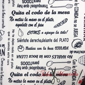 Mantel Antimanchas Buenos Modales TelasyManteles.es