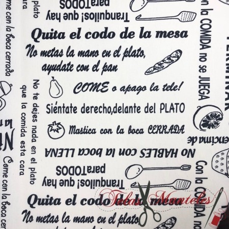 Mantel Antimanchas Buenos Modales TelasyManteles.es